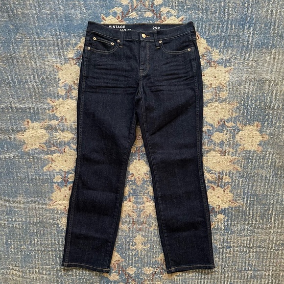 J. Crew Mid-Rise Vintage Slim Straight Jean in Resin Rinse 29P - Picture 4 of 6